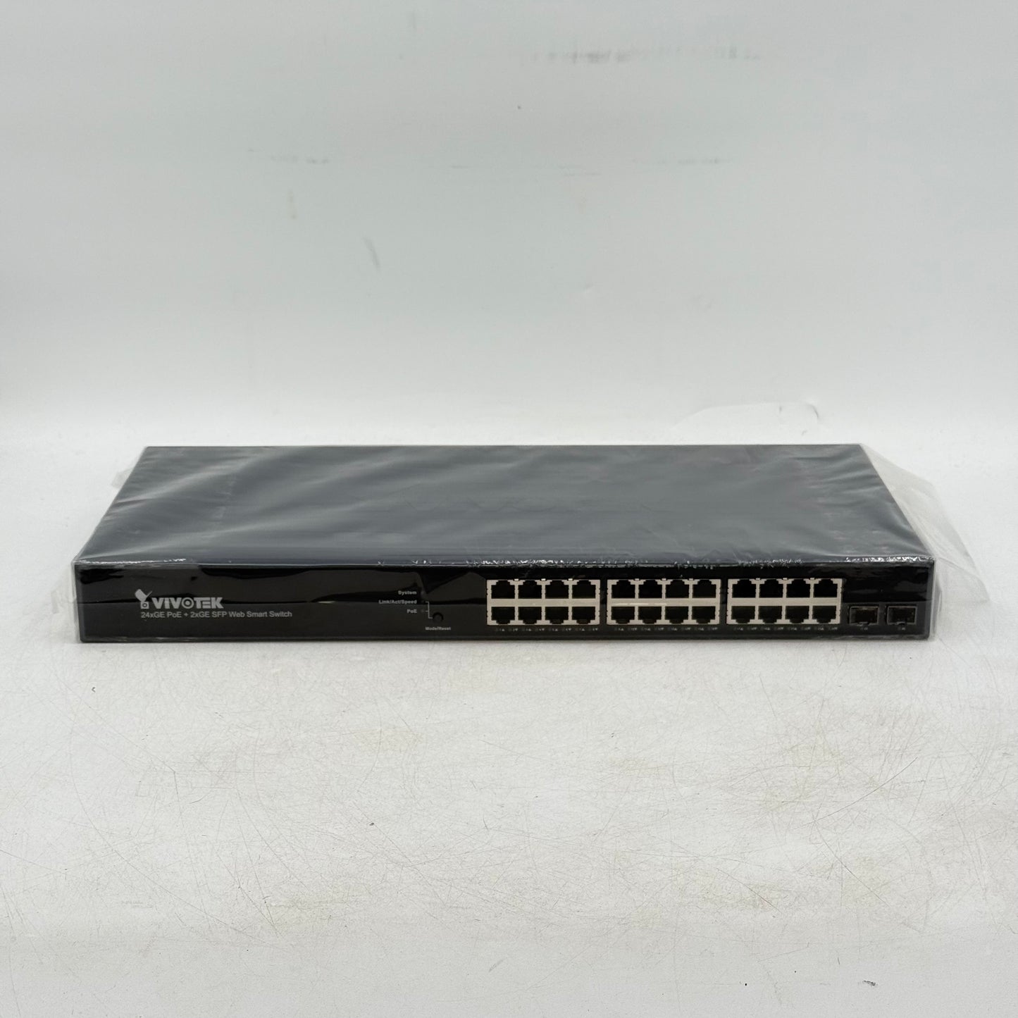 New Vivotek AW-GEV-264B-370 24xGE PoE + 2xGE SFP Web Smart Managed Switch