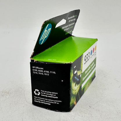 New HP 933 3-Pack N9H56FN Tri-color Ink Cartridge