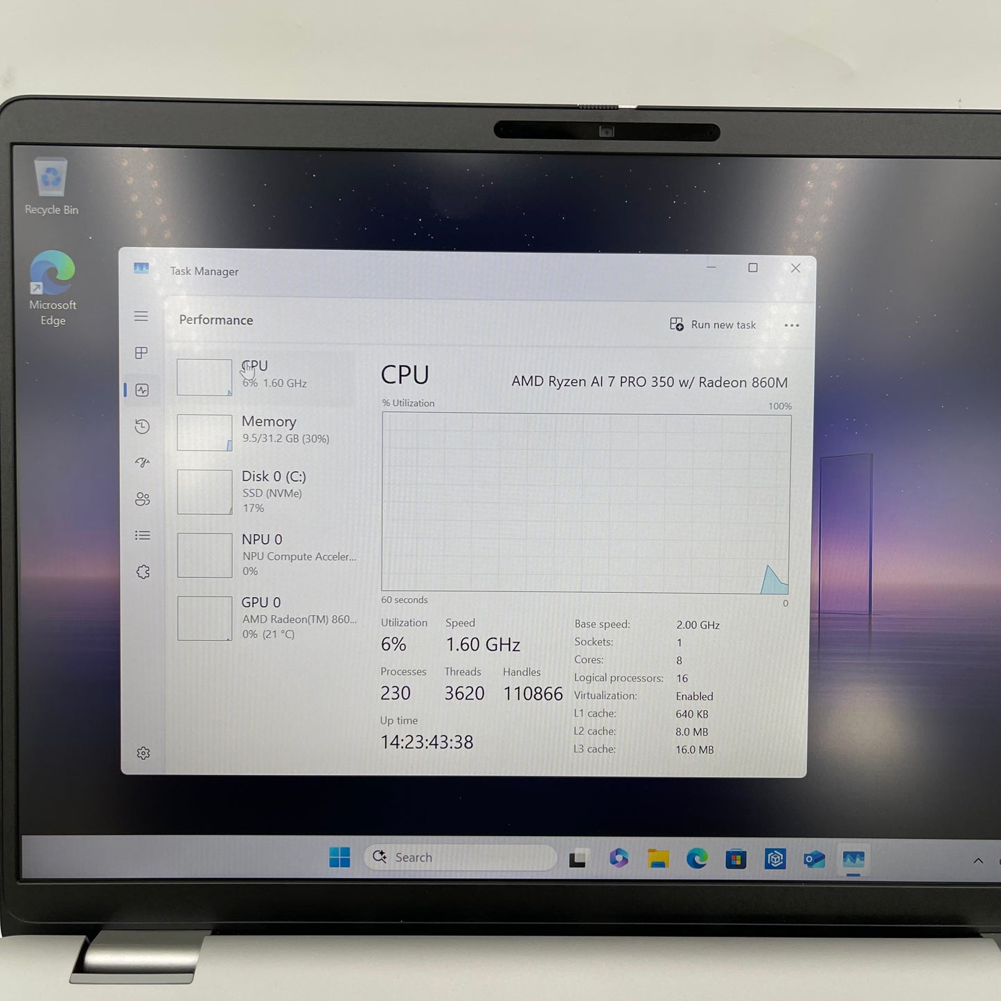 Dell Pro 14 Plus 14" Ryzen AI 7 Pro 350 2.0GHz 32GB RAM 500GB SSD GeForce 860M