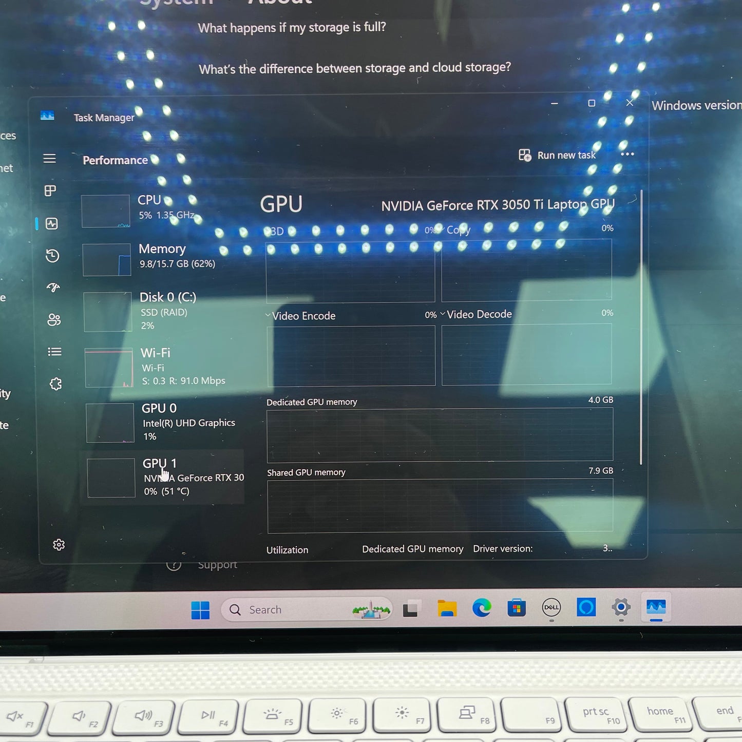 Dell XPS 9510 15.6" i7-11800H 2.3GHz 16GB RAM 1TB GeForce RTX 3050 Ti 3K OLED