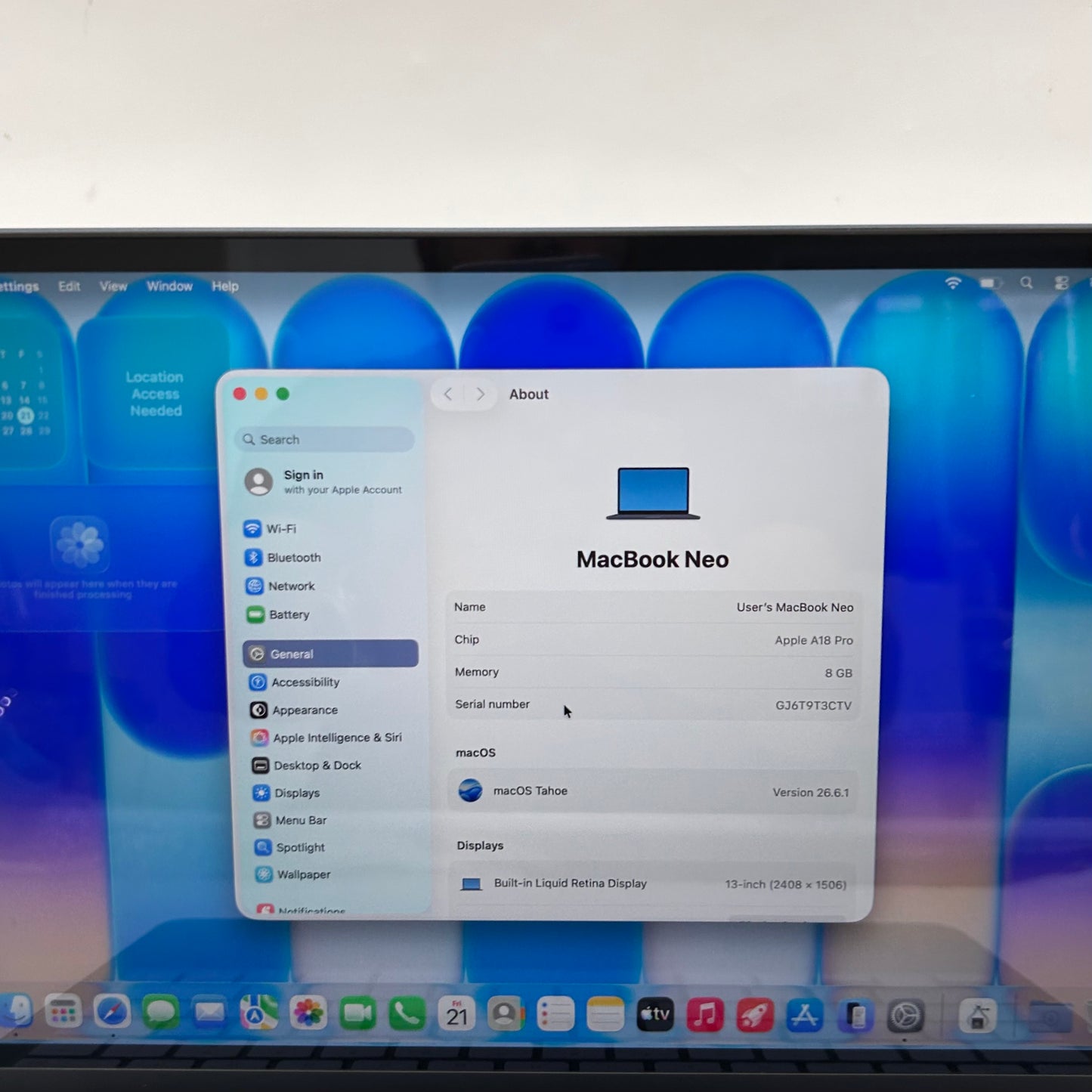 2026 Apple MacBook Neo 13" A18 Pro 5C GPU 4.0GHz 8GB RAM 256GB SSD MHFF4LL/A