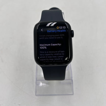 Unlocked Apple Watch SE 3 44MM Midnight Aluminum Black Sport Band MEPJ4LW/A