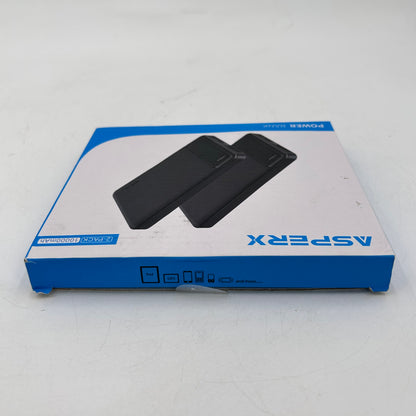 New AsperX HYG003 10000mAh Power Bank Black 2-Pack