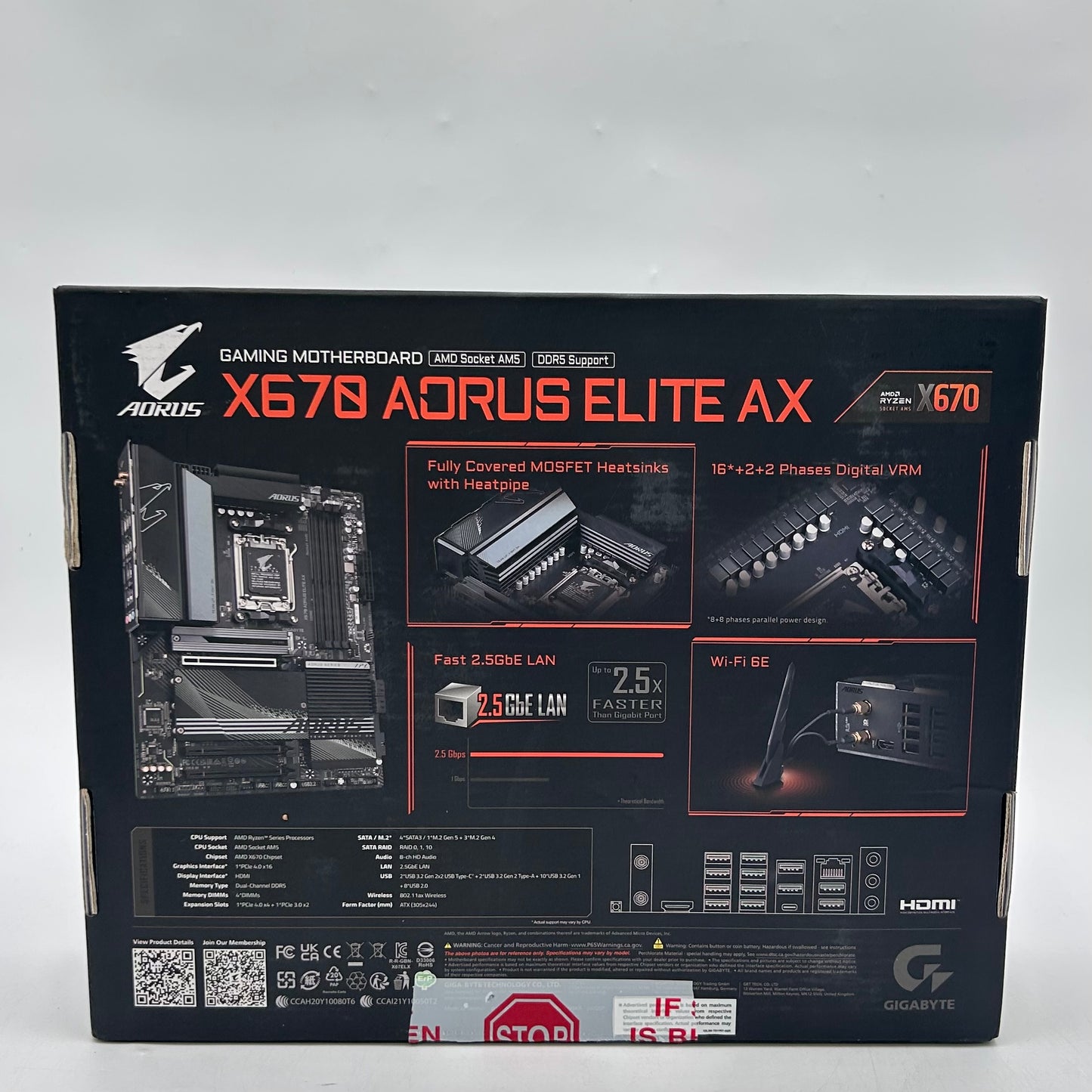 Gigabyte X670 AORUS ELITE AX AM5 ATX AMD DDR5 Motherboard