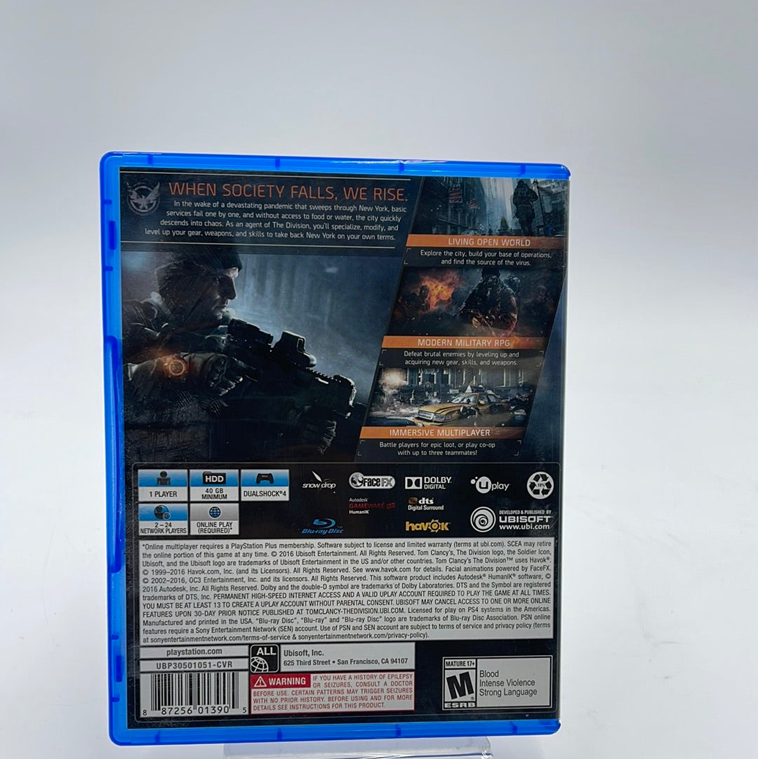 Tom Clancy's The Division  (Playstation 4,  2016)