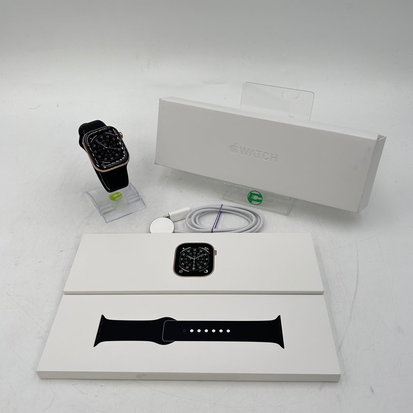 Unlocked Apple Watch Series 11 46MM Gold Titanium Black Sport Band MFC34LW/A