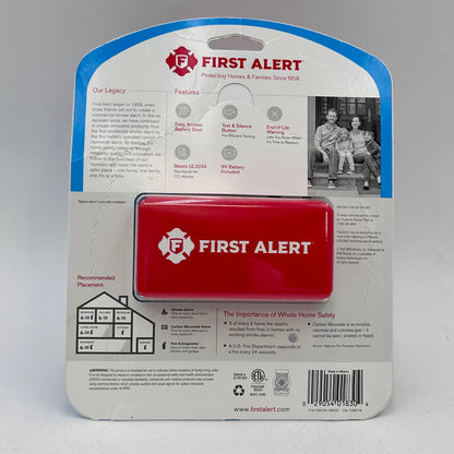 New FIRST ALERT Carbon Monoxide Alarm Carbon Monoxide Detector 1039718