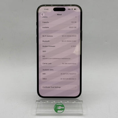 Factory Unlocked Apple iPhone 15 Plus 128GB Black MTXR3LL/A