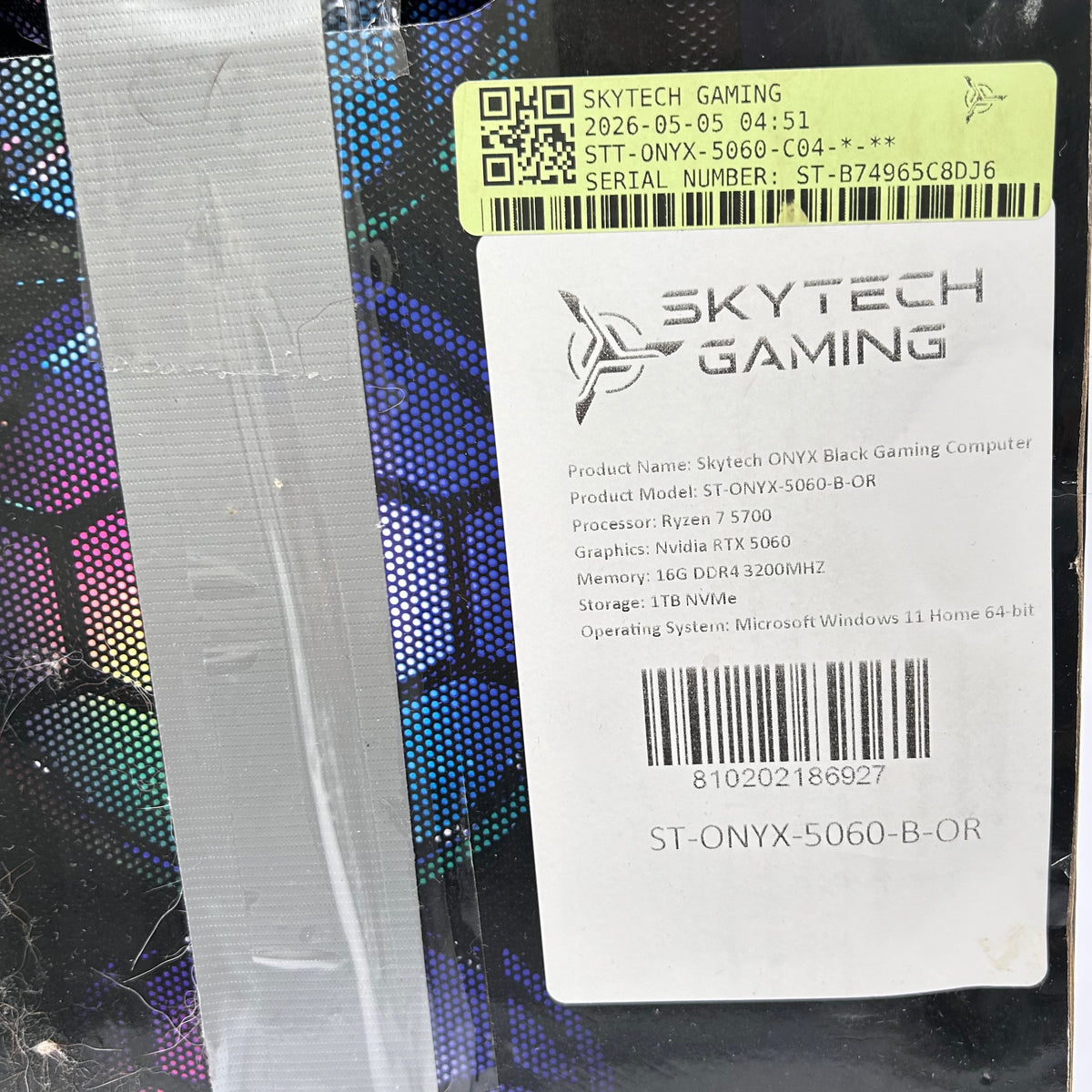 Skytech Gaming ONYX Ryzen 7 5700 16GB RAM 1TB SSD GeForce RTX 5060 Gaming PC