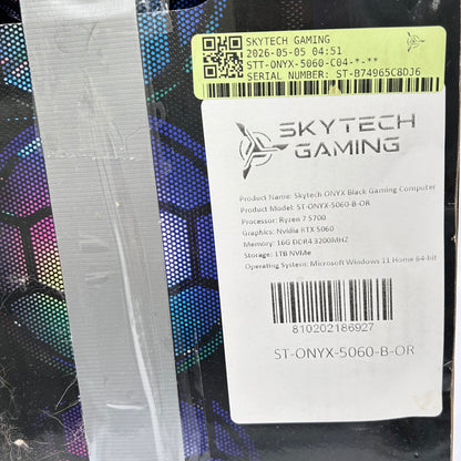 Skytech Gaming ONYX Ryzen 7 5700 16GB RAM 1TB SSD GeForce RTX 5060 Gaming PC