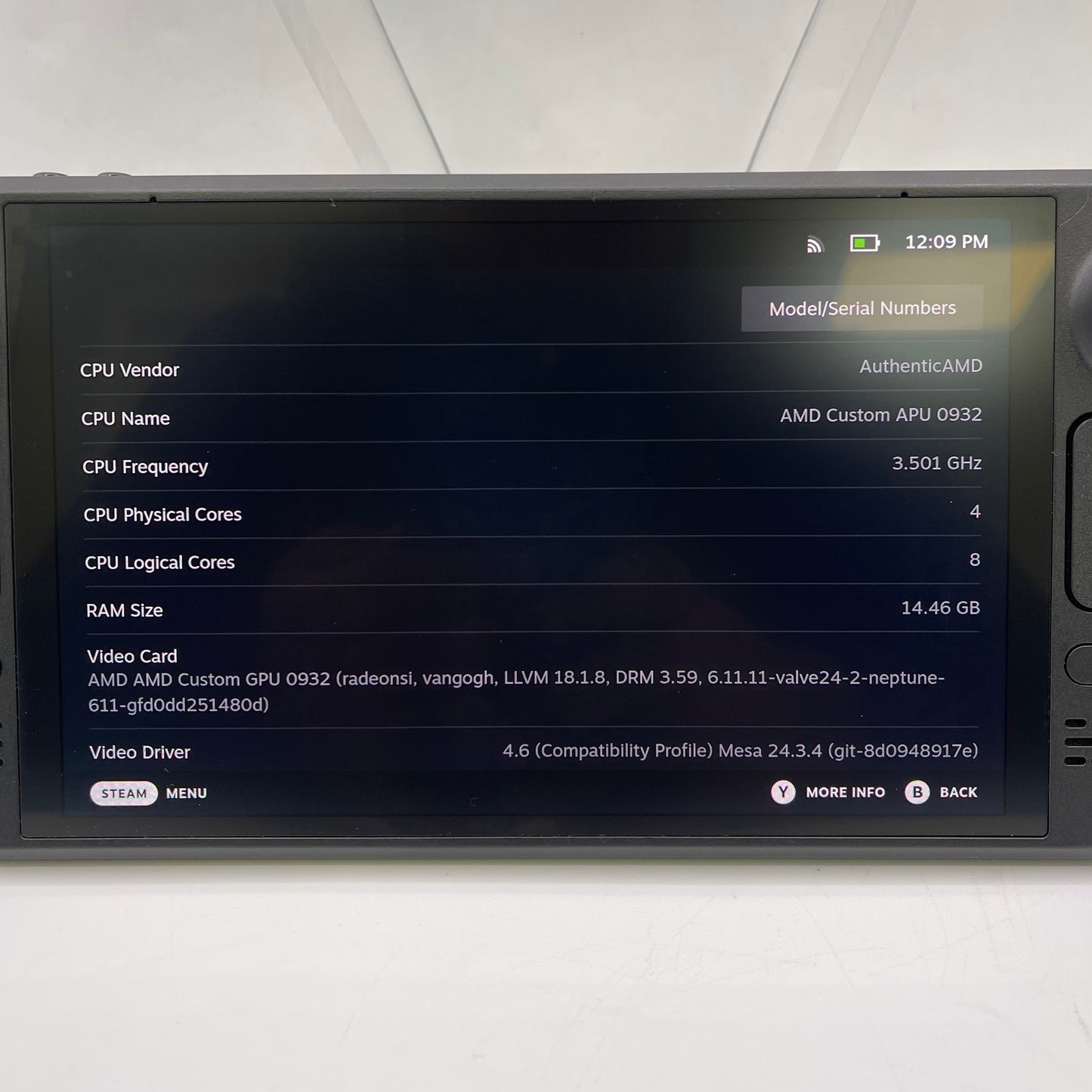 VALVE SteamDeck Gaming Console System 1030