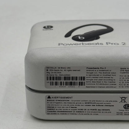 New Beats Powerbeats Pro 2 Wireless In-Ear Bluetooth Headphones Black MX723LL/A