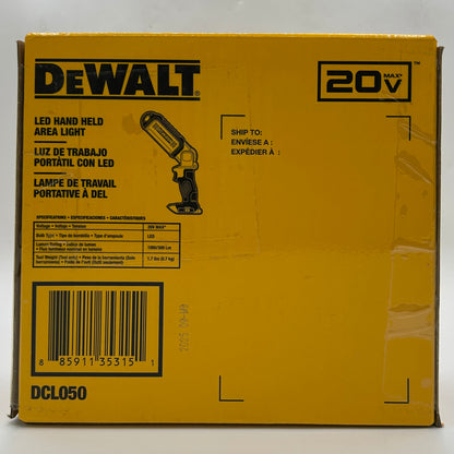 New DeWalt DCL050 20V MAX Led Hand Held Area Light