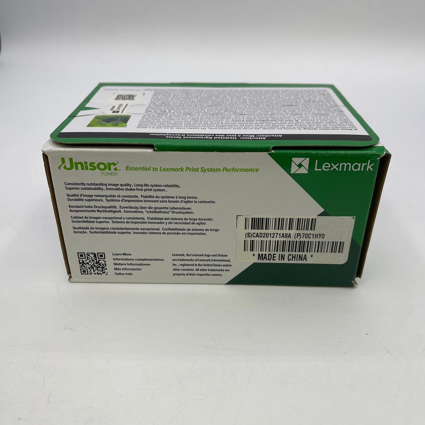 New Lexmark One Yellow High Yield Return Program 70C1HY0 Yellow Toner Cartridge