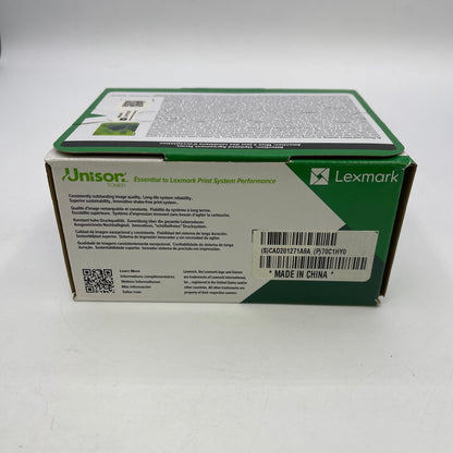 New Lexmark One Yellow High Yield Return Program 70C1HY0 Yellow Toner Cartridge