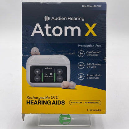 New Audien Atom X Rechargeable OTC Hearing Aids