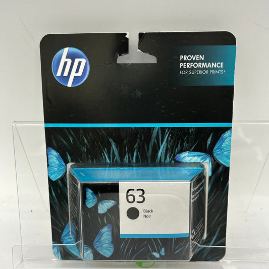 New HP 63 F6U62AN Black Noir Ink Cartridge