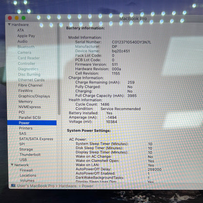 2012 Apple MacBook Pro 13.3" i5 2.5GHz 8GB RAM 128GB SSD Silver A1425 Read