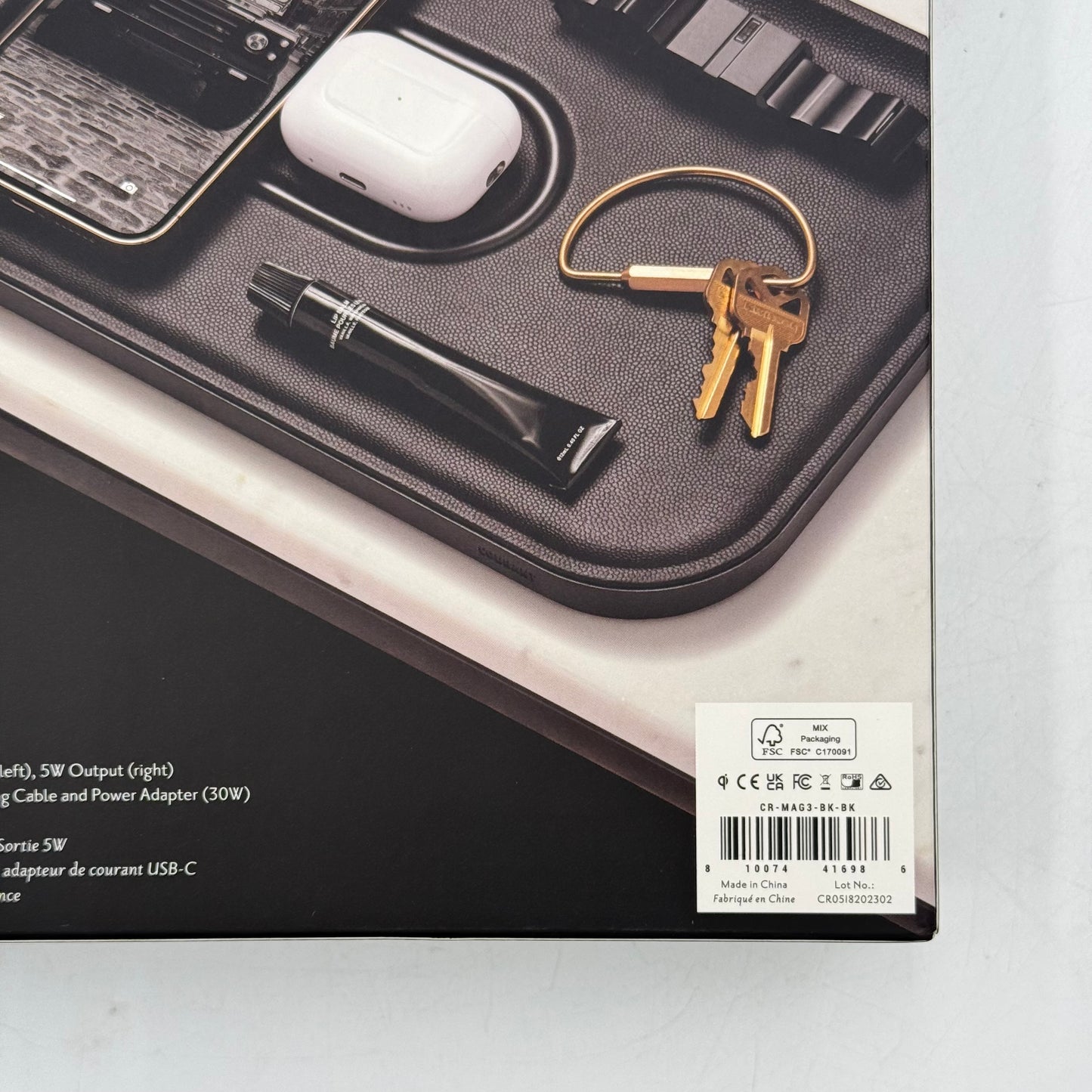 New COURANT MAG 3 Magnetic Wirless Charging Tray CR-MAG3-BK-BK