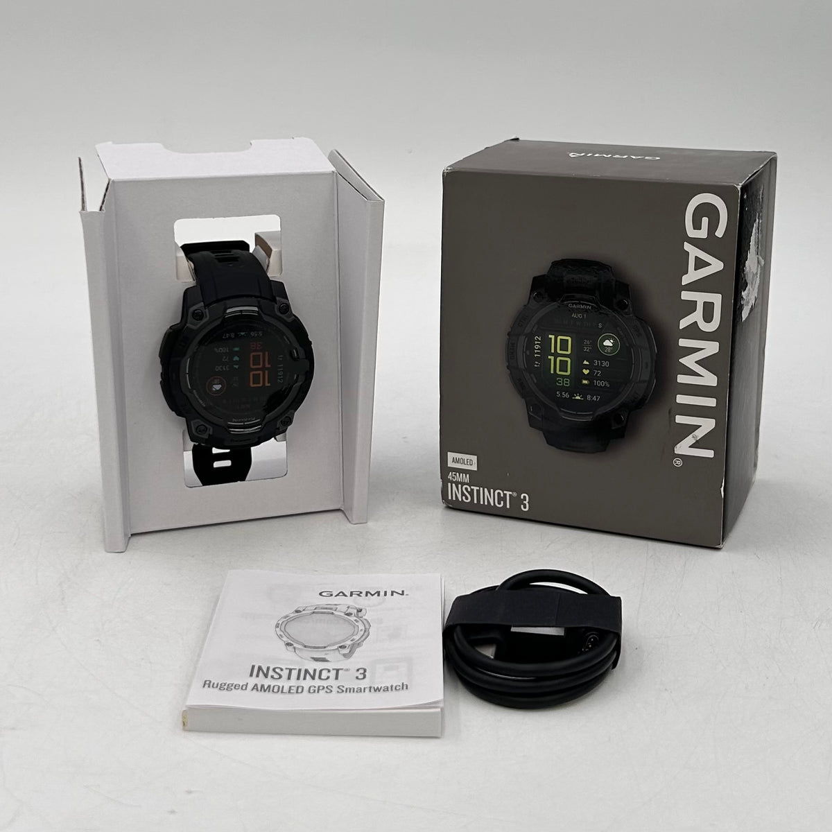New Garmin Instinct 3 45mm GPS Smartwatch 010-02936-00