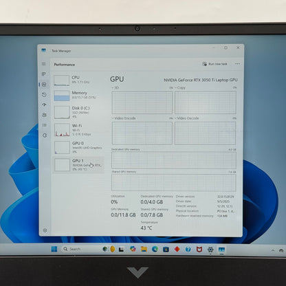 HP Victus 15.6" i7 2.3GHz 16GB RAM 512GB SSD GeForce RTX 3050 Ti READ