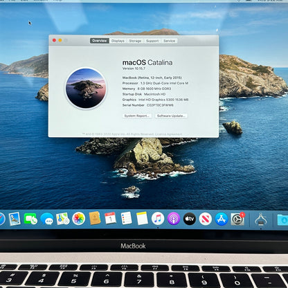 2015 Apple MacBook 12" Intel m5 1.2GHz 8GB RAM 512GB SSD Silver A1534 READ