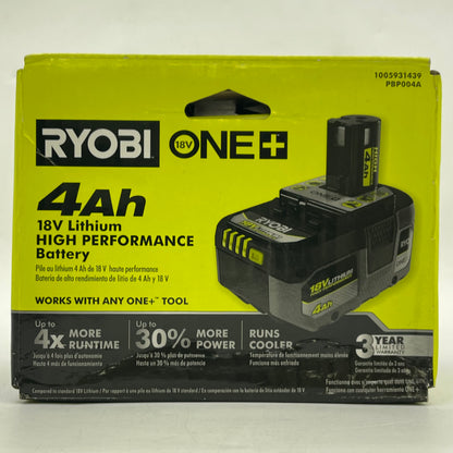 New Ryobi PBP004 18V 4Ah Lithium-Ion High Performance Battery
