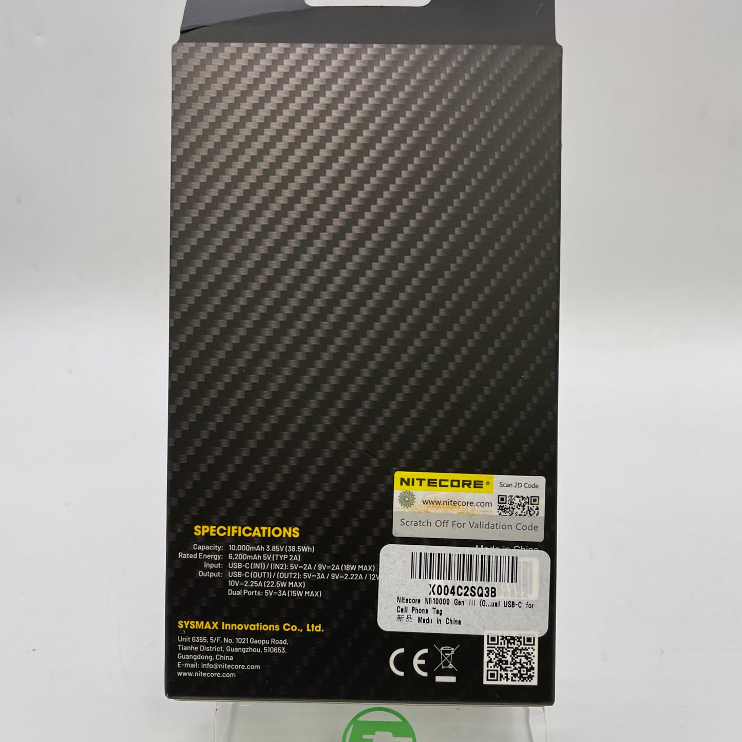 New NITECORE Ultra Lightweight Carbon Fiber Power Bank 10000mAh NB10000 GEN 3