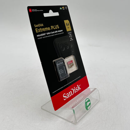 New SanDisk Extreme Plus 64GB 170MB/s SDXC Card 4K SDSQXBZ-064G-AP6MA