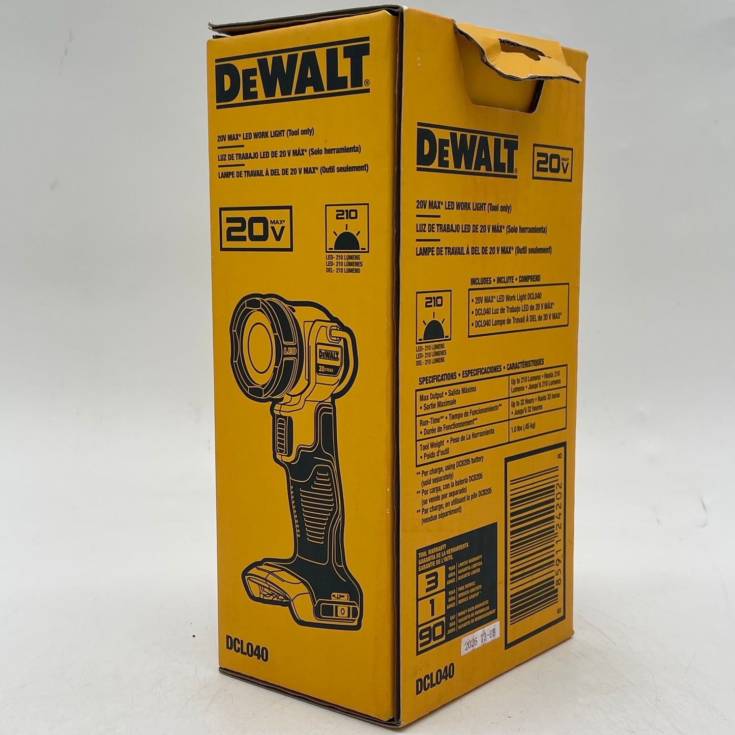 New DeWalt DCL040 20V MAX LED Work Light