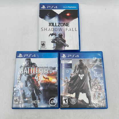 Lot of 3 Sony PlayStation 4 PS4 Games KillZone SF|Battlefield4|Destiny