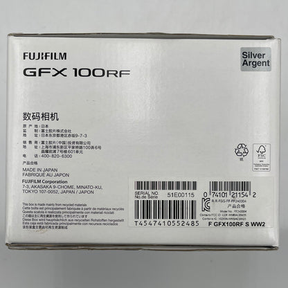 Fujifilm GFX 100RF FF240004 102MP Fixed Lens Medium Format Mirrorless Camera 