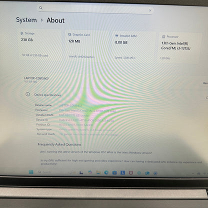 Lenovo V15 G4 IRU 83A1 15.6" i3-1315U 1.2GHz 8GB RAM 256GB SSD