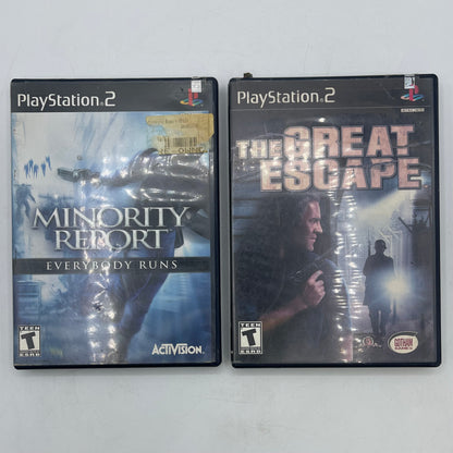 Lot of 2 Sony PlayStation 2 PS2 Games Minority Report |The Great Escape