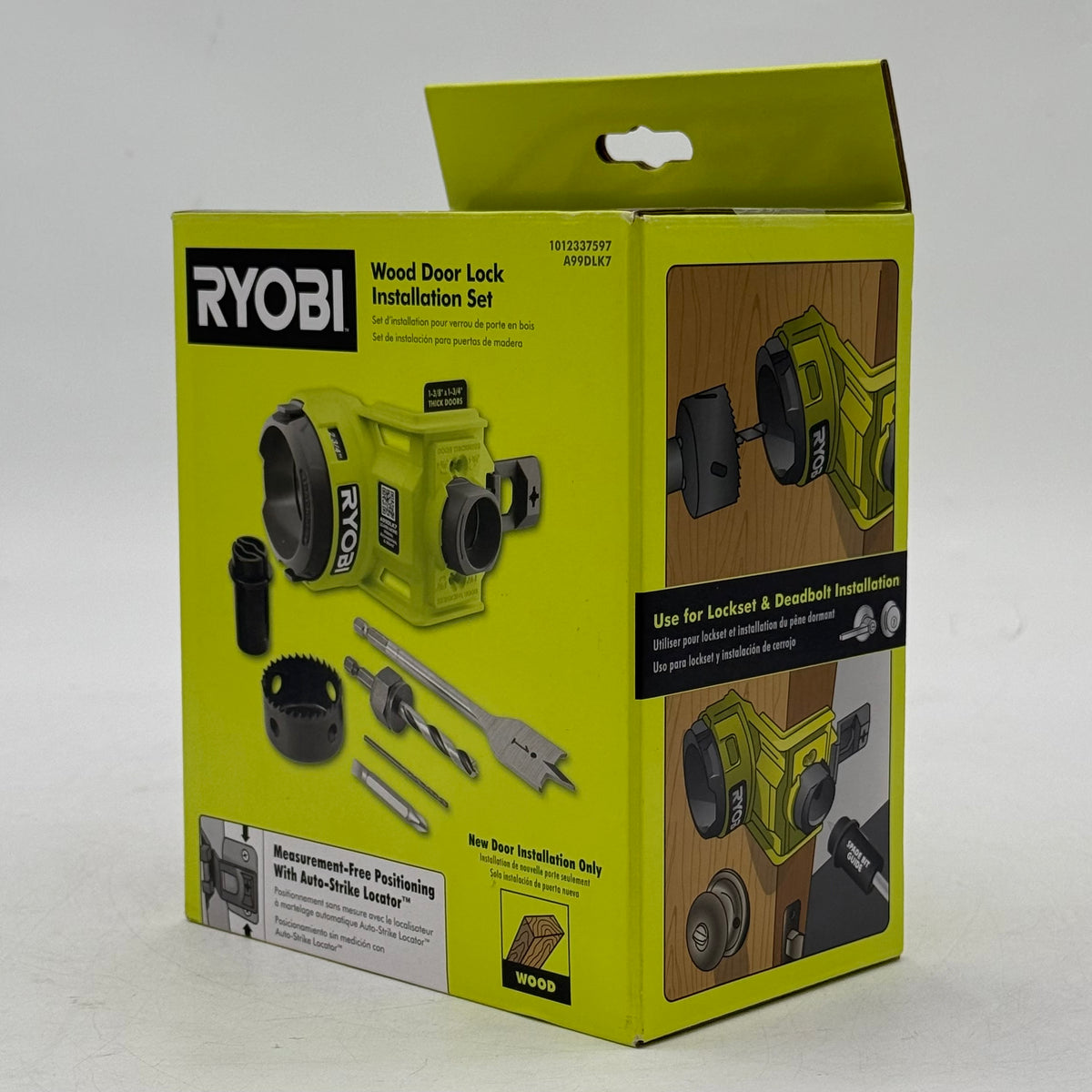 New Ryobi A99DLK7 Wood Door Lock Installation Set