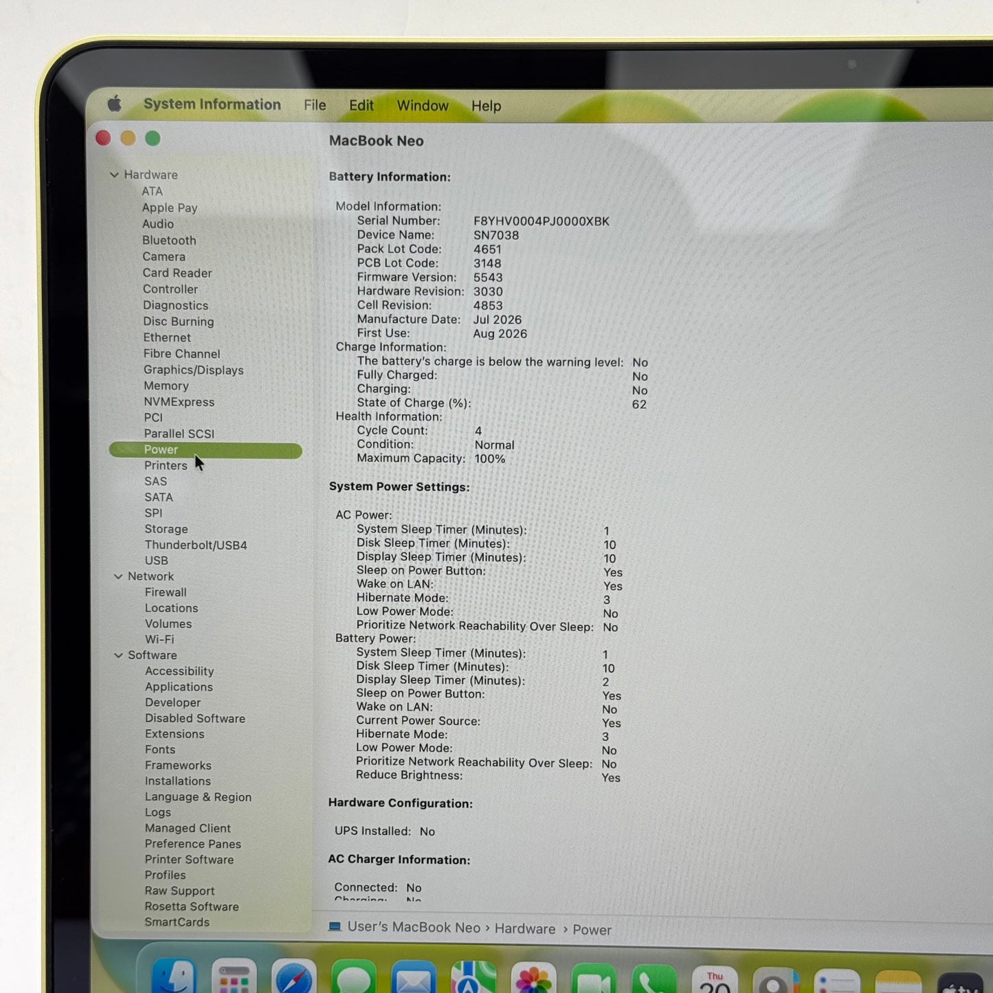 2026 Apple MacBook Neo 13" A18 Pro 5C GPU 4.0GHz 8GB RAM 256GB SSD MHFD4LL/A