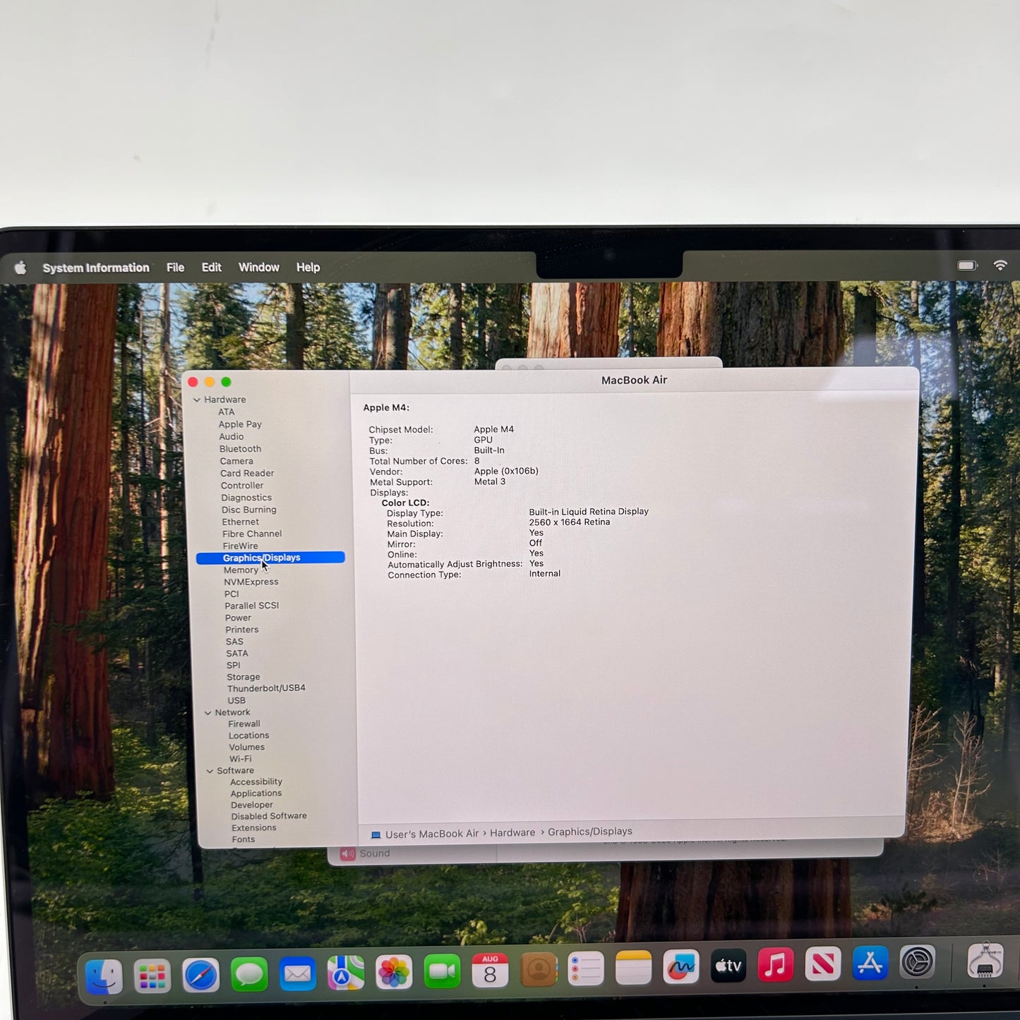 2025 Apple MacBook Air 13" M4 8C GPU 4.5GHz 16GB RAM 256GB SSD MC6T4LL/A