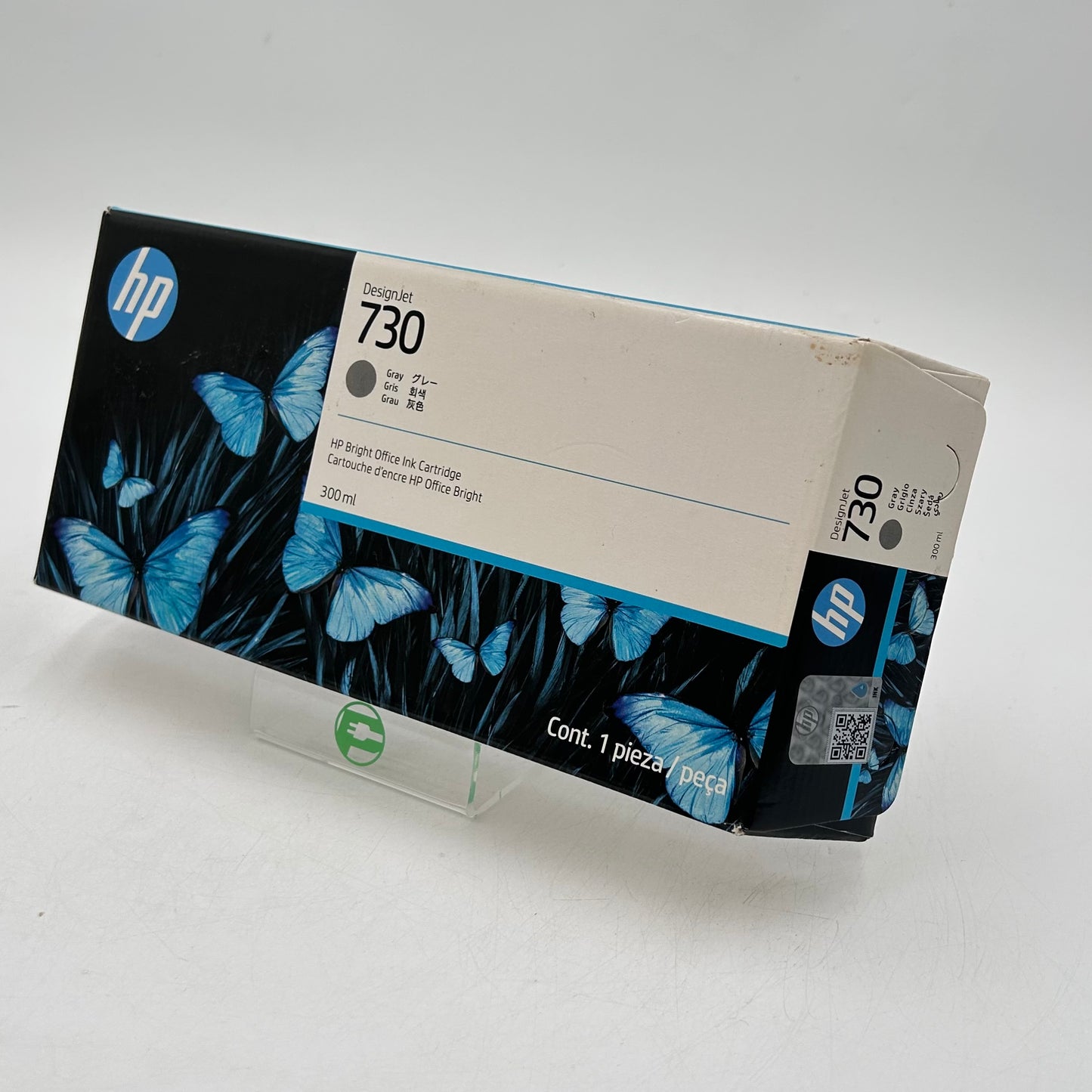 New HP Design Jet 730 P2V72A Gray Ink Cartridge 300ml