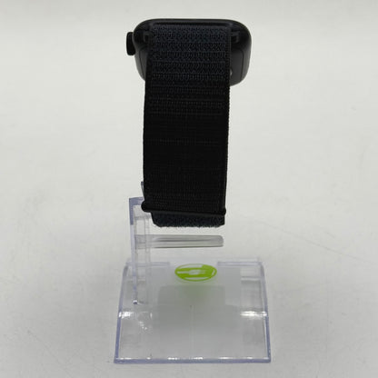 Unlocked Apple Watch SE 2nd Gen 44MM Midnight Aluminum Anchor Blue Sport Loop