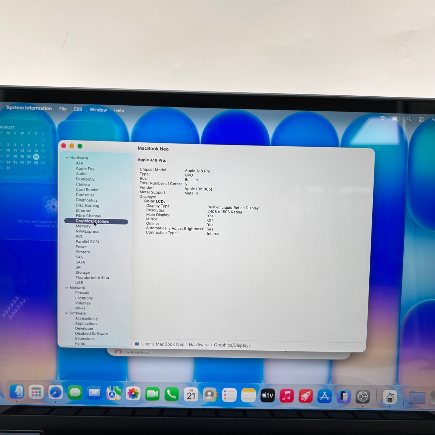 2026 Apple MacBook Neo 13" A18 Pro 5C GPU 4.0GHz 8GB RAM 256GB SSD MHFF4LL/A