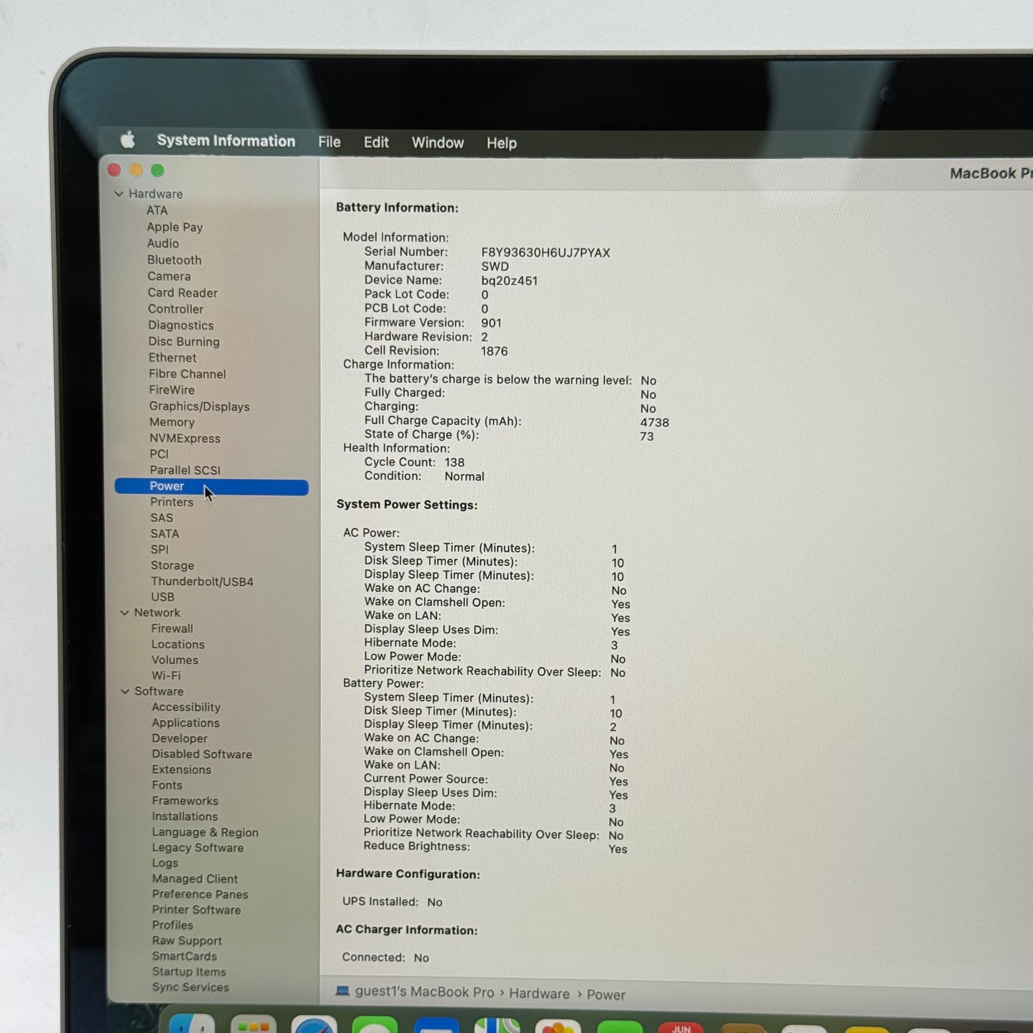 2019 Apple MacBook Pro 13.3" i7 2.8GHz 16GB RAM 512GB SSD Space Gray A1989
