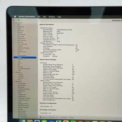 2019 Apple MacBook Pro 13.3" i7 2.8GHz 16GB RAM 512GB SSD Space Gray A1989