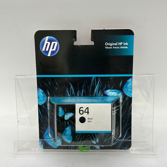 New HP 64 N9J90AN Black Noir Ink Cartridge