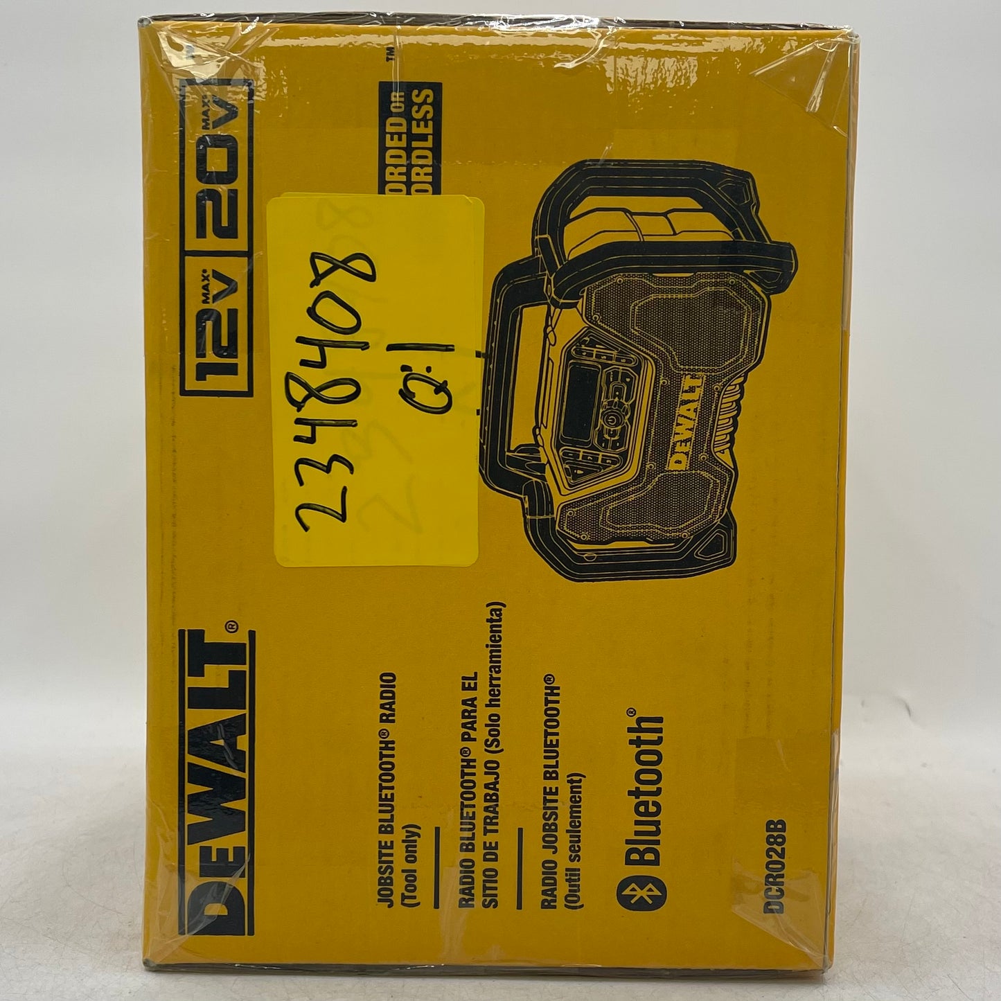 New DeWalt DCR028B 20V MAX Jobsite Bluetooth Radio