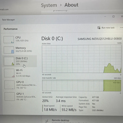 Asus TUF A15 15.6" Ryzen 7 4800H 2.9GHz 16GB RAM 512GB SSD GeForce RTX 3050