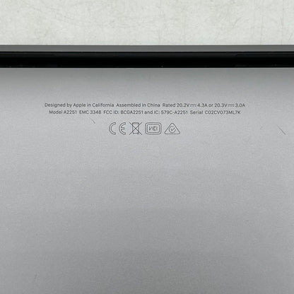 2020 Apple MacBook Pro 13.3" i7 2.3GHz 32GB RAM 2TB SSD Space Gray A2251