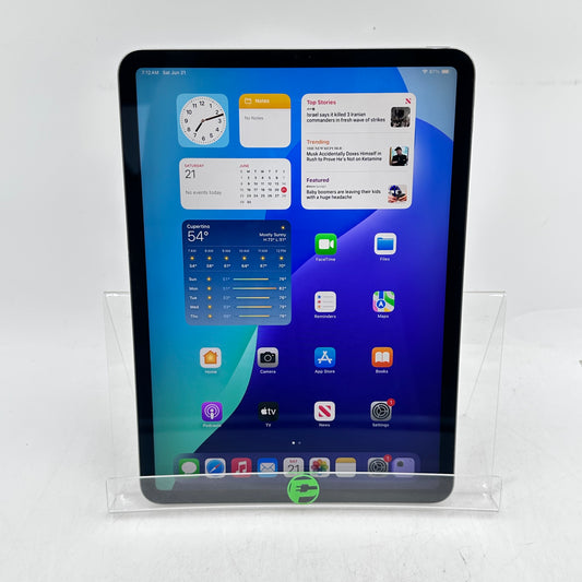 WiFi Only Apple iPad Pro 11" 3rd Gen 256GB 18.4.1 Space Gray PHQU3LL/A READ