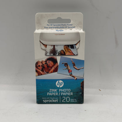 New HP Zink Photo paper 20 sheets 1ah01a