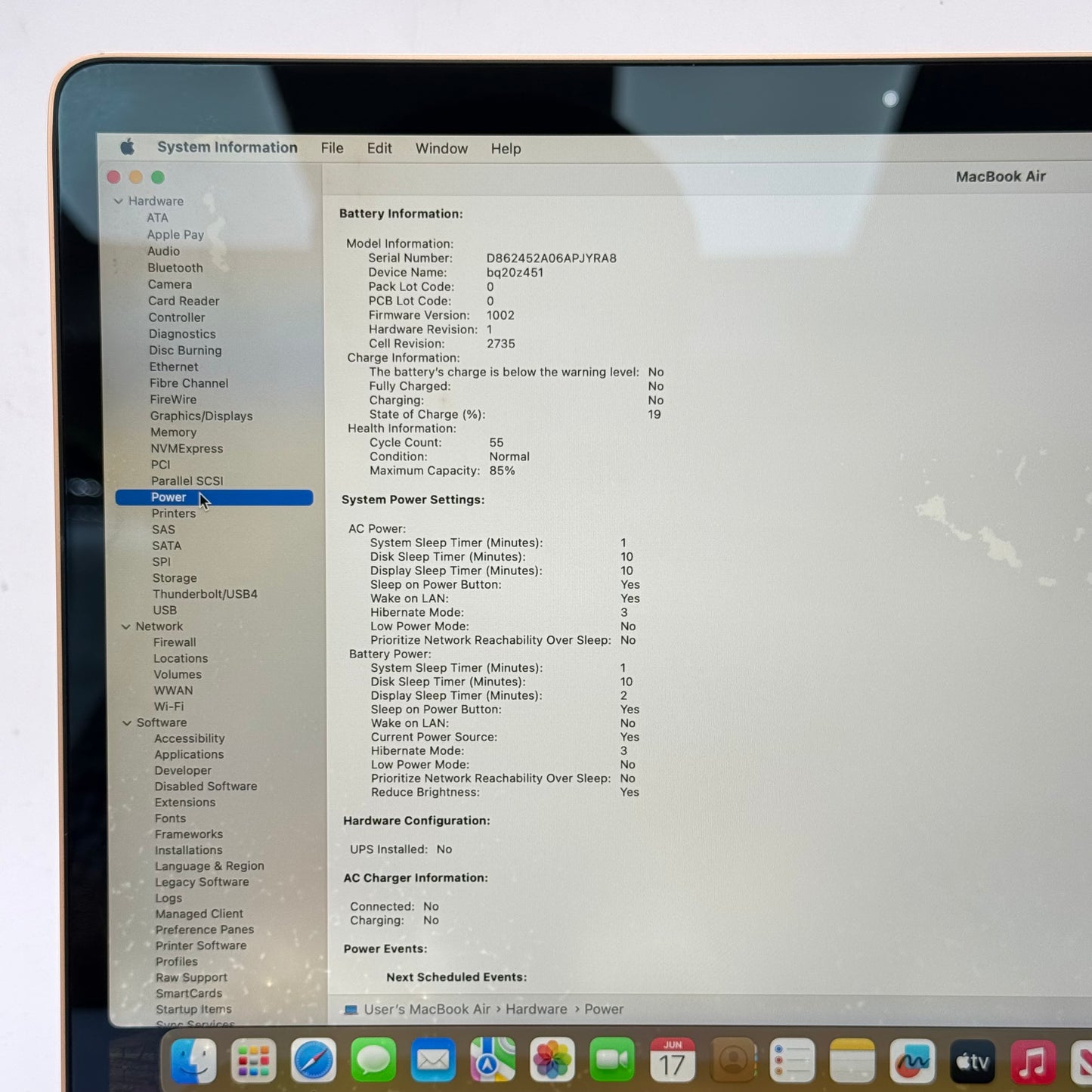 2020 Apple MacBook Air 13.3" M1 7C GPU 3.2GHz 8GB RAM 256GB SSD A2337