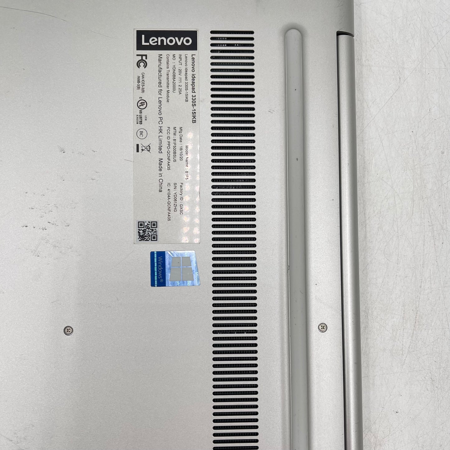 Lenovo IdeaPad 330S 15.6" i3-8130U 2.2GHz 6GB RAM 1TB HDD